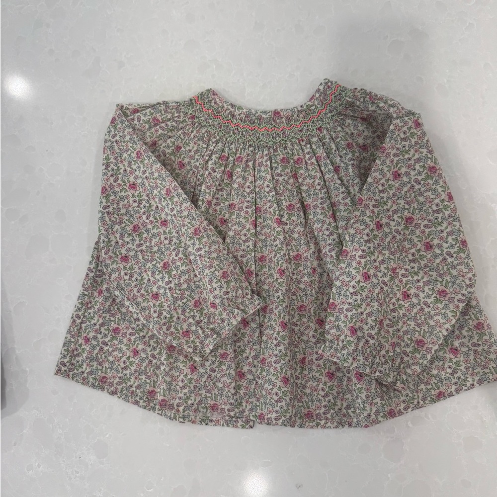 Bonpoint Floral Blouse - Pink and Green